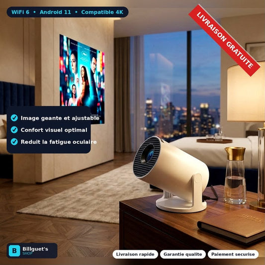 Projecteur Vidéo Portable Wifi-Home Cinéma